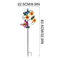 thumbnail image 3 of Estaca de jardín solar con lámpara de hierro y diseño de mariposa, luz decorativa para exteriores en jardín, patio, macizo de flores, resistente a la intemperie, 81.5 cm, 3 of 9
