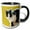 Black/White, variant on 3drose, Grey and White Tuxedo Cat Vector Art, 11oz Two-tone Yellow Mug