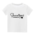thumbnail image 2 of Edvintorg St. Patrick's Day Summer Toddler Kids Boys Girls T-Shirt Fashion Cute Round Neck Letter Print Short Sleeve Tees Tops 3-14Years Kids Clothes, 2 of 4