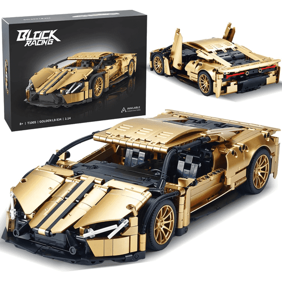 Honchoes Sports Racing Car Building Set Compatible with Lego Car Model for Adults 919 Pcs