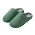 thumbnail image 5 of Gvdentm Slippers for Men and Womens Cozy Memory Foam Slippers Two-Tone Slip On Couples House Shoes Bedroom Indoor(Green,6), 5 of 5
