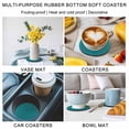 thumbnail image 6 of Teal Boho Coasters Set of 6, Farmhouse Abstract Geometric Aesthetic Art Absorbent Coasters for Drinks, Coaster for Bar Office Dining Coffee Table Accessories Decor, Non Slip Round Desk Coaster, 6 of 9