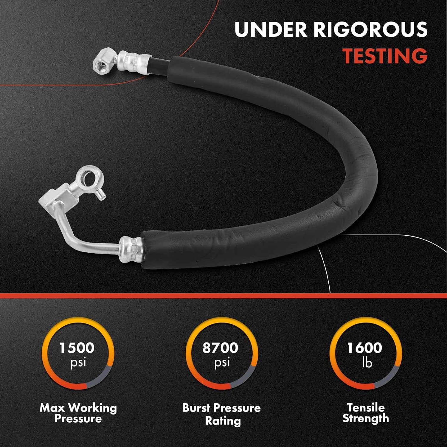 A-Premium Power Steering Hose Pressure Hose Line Assembly Compatible with Infiniti FX35 2009-2012 FX37 2013 3.5L 3.7L From Pump Replace# 497201CB0A