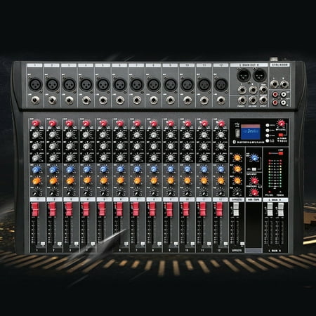 12 Channel Powered Bluetooth Studio Mixer Digital Mixer Mixing Console USB