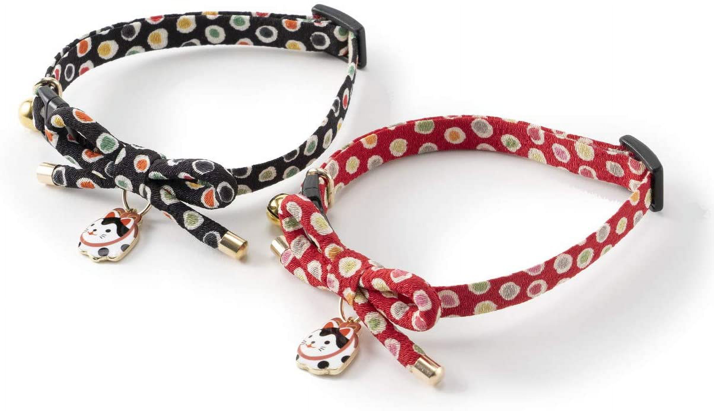 Necoichi ZEN Hariko Charm Cat Collar (Black)