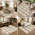 thumbnail image 5 of Area Rugs 5'x7', Candy Fruits Carpet Runner Indoor Outdoor Rugs Home Decor Aesthetic, Vintage Red Green Summer Rustic Bows Beige Non Slip Mats Washable Accent Rug for Living Room Bedroom, 5 of 8