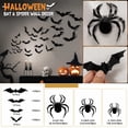 thumbnail image 2 of Wall 120 Piece 3D Black Bat Halloween Decorations for Indoor Home Party, 2 of 8