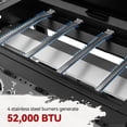 thumbnail image 4 of Royal Gourmet GB4005P 34-Inch 4-Burner Gas Griddle with Hood, Griddle with Collapsible Side Shelves and Storage Basket,Black, 4 of 10