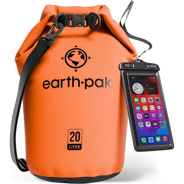 Waterproof Dry Bag - Roll Top Waterproof Backpack Sack Keeps Gear Dry for Kayak with Waterproof Phone Case