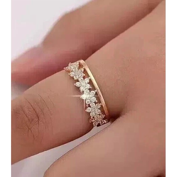 2Ct Round Cut Lab Created Diamond Band Women's Engagement Ring 14k Yellow Gold Plated