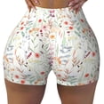 thumbnail image 2 of Naloa Wildflower Watercolor 4 Biker Shorts for Women Seamless Scrunch Short Women’s Yoga Shorts for Gym Running Sport Shorts-X-Large, 2 of 8