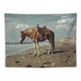 thumbnail image 5 of Orinice Horse Beach Ocean Tapestry Wall Hanging Unique Style Graphic Tapestries Home Wall Decor Art for Living Room Bedroom Apartment Farmhouse Dorm 60x50inch, 5 of 6
