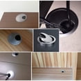 thumbnail image 5 of Flat Black Finish Desk Grommet, Wire Organizer for Clean Work Environment, Durable Zinc Alloy Construction, Rotatable Cover for Multi-Cable Management, Easy to Install, 5 of 5