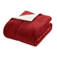 thumbnail image 4 of Chic Home Ernest 2-Piece Novelty Sherpa Micro plush Blanket Set, Twin X-Long, Burgundy, 4 of 4