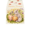 thumbnail image 7 of AZXY Easter Table Runner 13"x71" Table Runner with Watercolor Bunny Easter Eggs "Happy Easter" Floral Design, Spring Easter Table Decorations for Home Kitchen Dining Coffee Table Easter Party Decor, 7 of 7