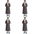 thumbnail image 1 of Chubasquero Largo para Adultos Con Cordón Lluvia Hombres Mujeres Y (), 1 of 8