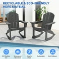 thumbnail image 2 of SERWALL Rocking Adirondack Chair, HDPE Outdoor Rocking Chair, All Weather Porch Rocking Chair for Patio, Gray, 2 of 7