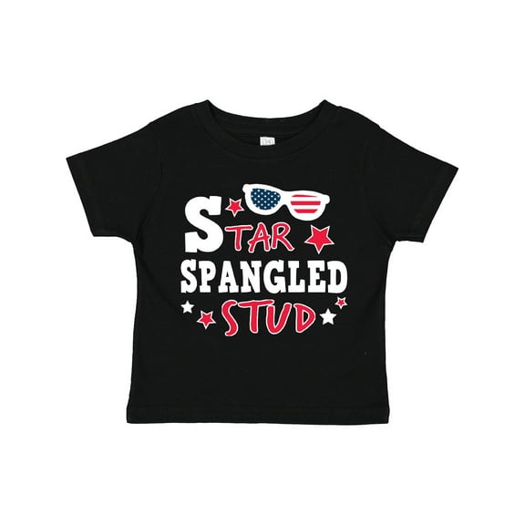 Inktastic Star Spangled Stud with Sunglasses and Stars Boys Toddler T-Shirt