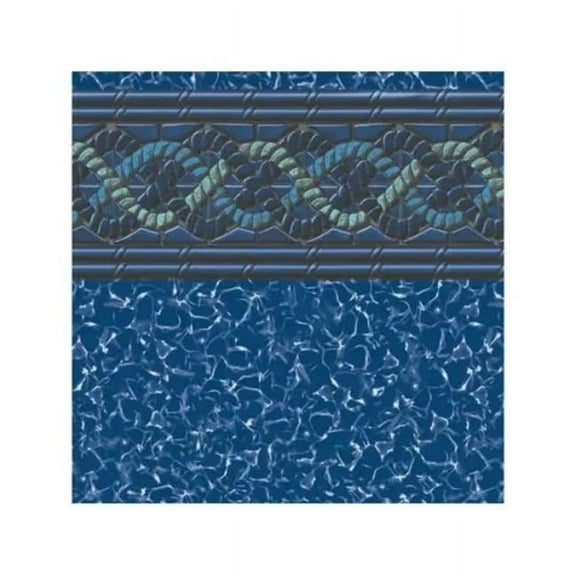 GLI Pool Products 050015RDCONUB54 15 ft. Round 54 in. Seaview Unibead Liner, Blue
