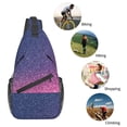 thumbnail image 5 of Lsque Violet Glitter Pattern Cross Chest Bag Diagonally – Premium Durable Front Chest Sling with Adjustable Padded Strap, High-Capacity Storage, 5 of 8