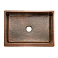 thumbnail image 3 of Premier Copper ProductsKASDB30229 30" Hammered Copper Kitchen Apron Single Basin Sink, 3 of 4