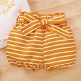 thumbnail image 7 of NZRVAWS Newborn Baby Girl Clothes Round Neck Short Sleeve Solid Color Romper Top and Ruffle Streak Shorts Headband Baby Girl Outfit set 6-12 Months, 7 of 7