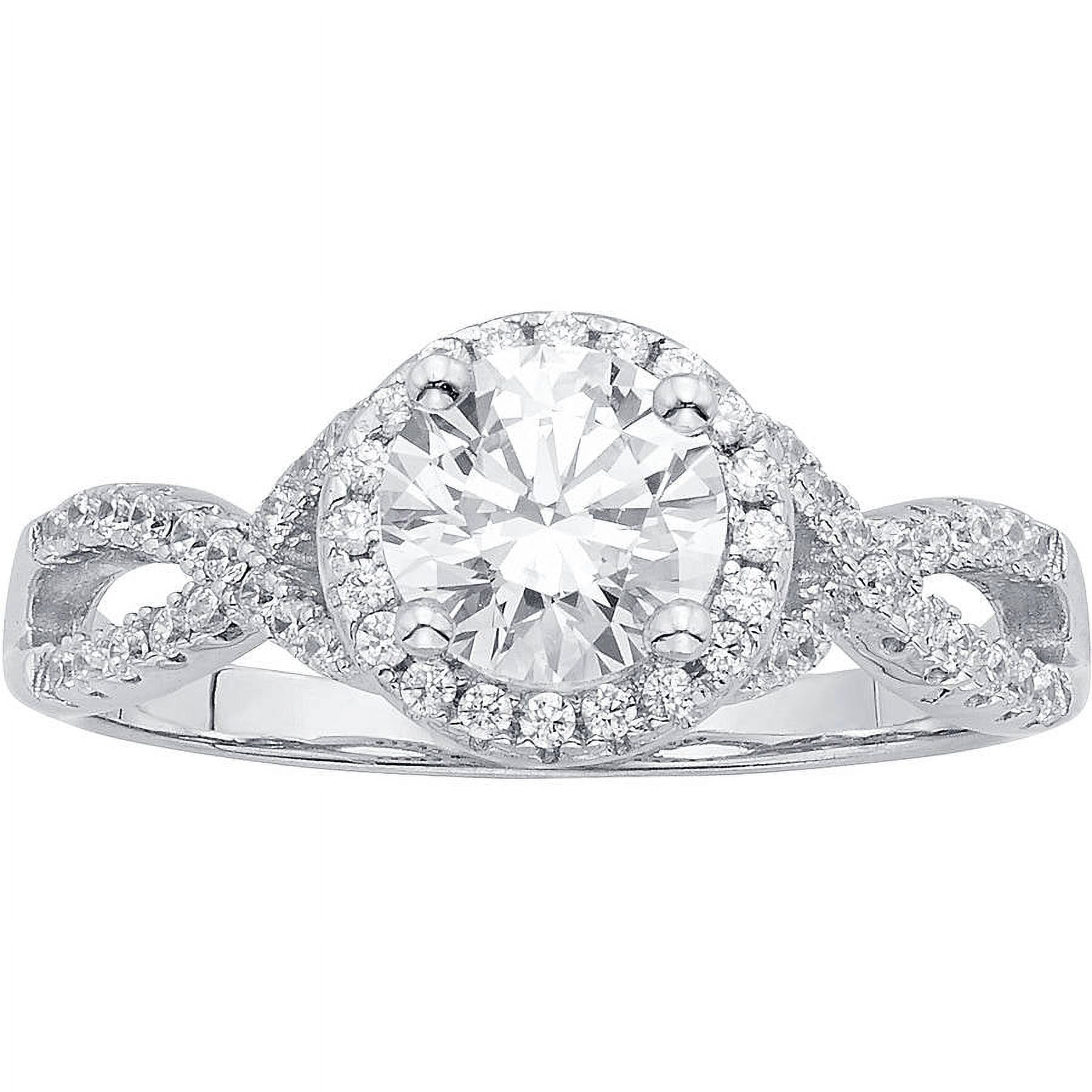 1/2 Carat T.G.W. Australian Crystal and CZ Sterling Silver Engagement Ring - image 2 of 3
