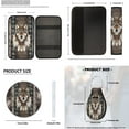 thumbnail image 7 of Pzuqiu 14 Pcs Automobile Interior Sets Front Rear Car Seat Covers Steering Wheel Seat Belt Headrest Covers Keychain Coasters Center Console Cushion Pad Southwestern Aztec Wolf Gift for Women Men, 7 of 7