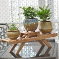 thumbnail image 2 of Growcolor Wooden Standing Foldable 2-layered Potted Plant Flower Shelf Storage Rack Garden Shelf, 2 of 8