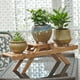 thumbnail image 2 of Estante de madera plegable de 2 niveles para macetas, flores y plantas, para jardín, 2 of 13