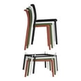 thumbnail image 5 of WestinTrends Playa 29.5" Outdoor Modern Polypropylene Plastic Patio Bar Height Stools (Set of 2), Red, 5 of 16