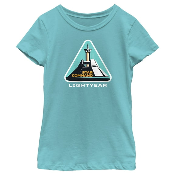 Girl's Lightyear Star Command Launch Graphic Tee Tahiti Blue Medium