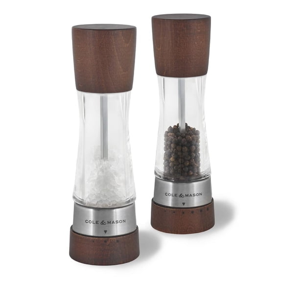 Cole & Mason Derwent Acrylic Salt and Pepper Grinders H59401G