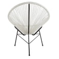 thumbnail image 3 of Alarah Modern Wire Lounge Chair in White, 3 of 5
