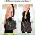 thumbnail image 4 of FORMRS Womens Corduroy Tote Bag Crossbody Shoulder Handbag with Pocket, Purple Floral Pattern, 4 of 7