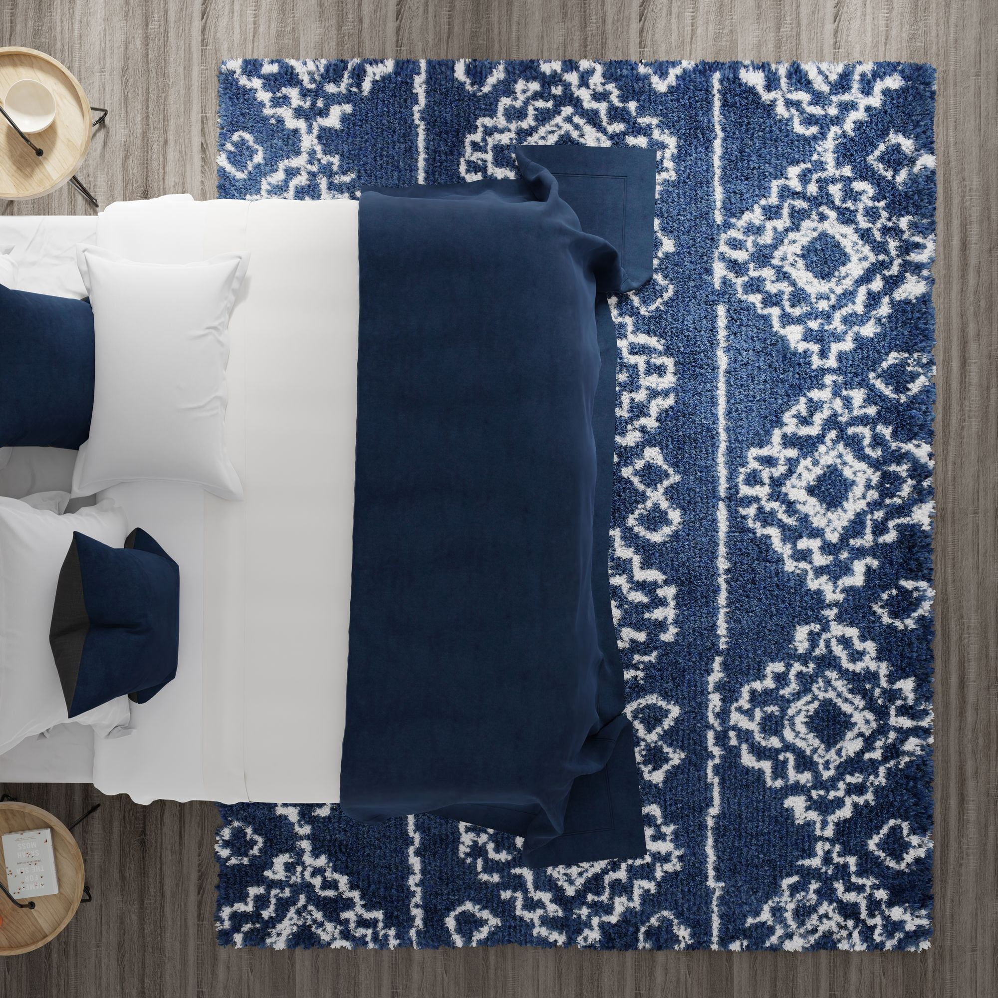 Mason Brooks Indigo Shag CG10A Transitional Moroccan 2'6" X 8' Area Rug