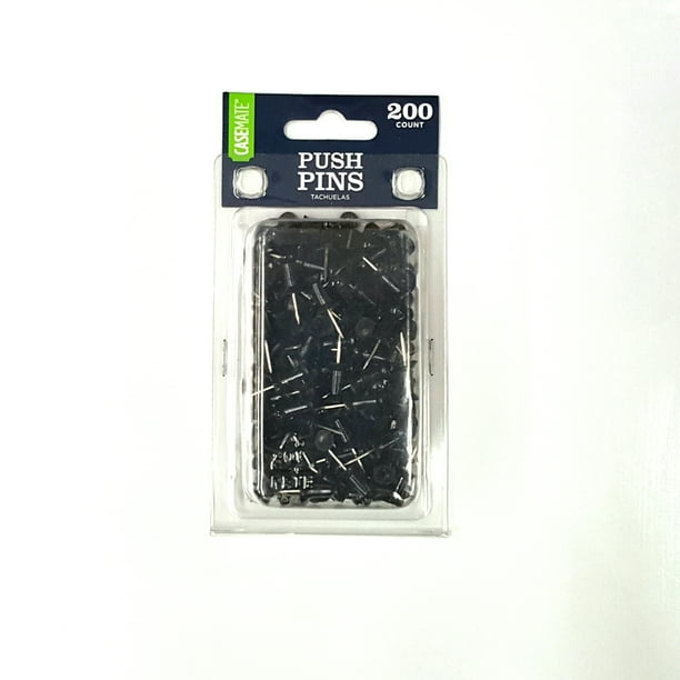 Black Push Pins 200ct
