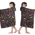 thumbnail image 4 of Jack Olantern Halloween Pattern Hooded Bath Towel，50"x30" for Ages 3 To 12 Kids, Quick Dry Lightweight Soft Microfiber Hood Beach Towel Cover Up for Kids, 4 of 7
