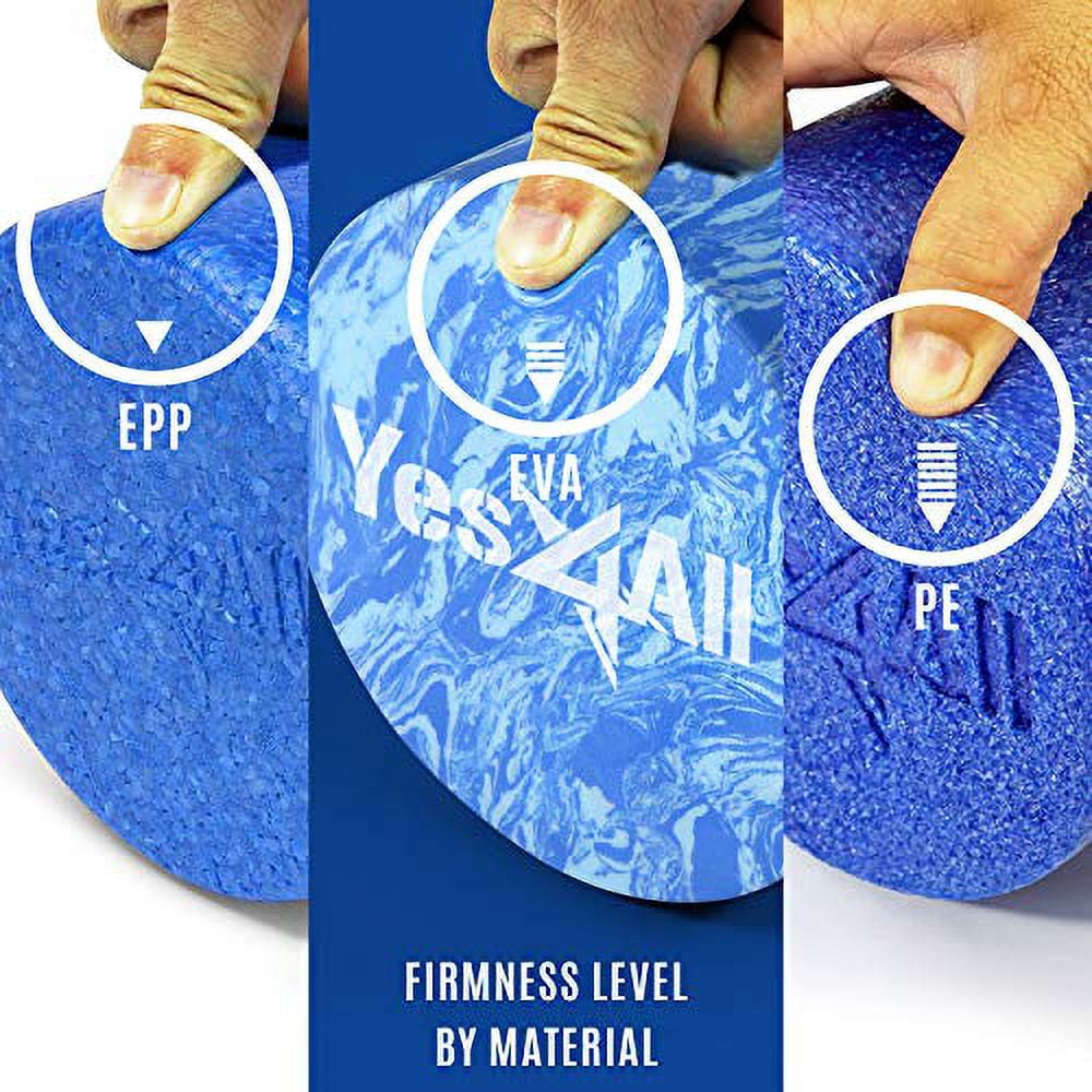 Yes4All EVA Firm Foam Roller for Back - Round Roller for Exercise, Yoga & Pilates 12/18/24/36 inch