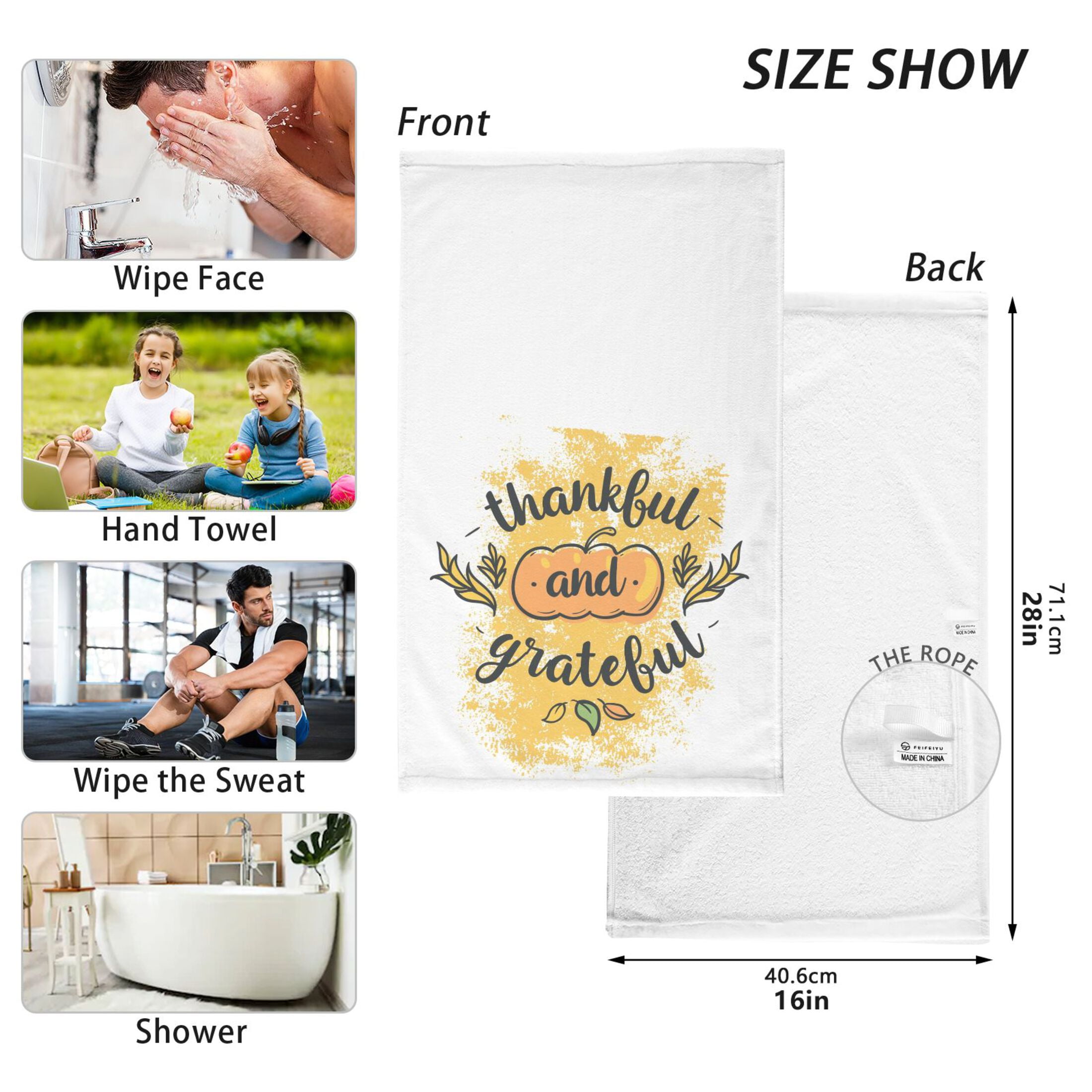 Thanksgiving hand towels for bathroom sale