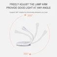 thumbnail image 4 of 1PCS Portable LED Book Lights USB Rechargeable Eye Protection Night Light Mini 360°Clip-On Desk Reading Lamp Travel Bedroom, 4 of 6