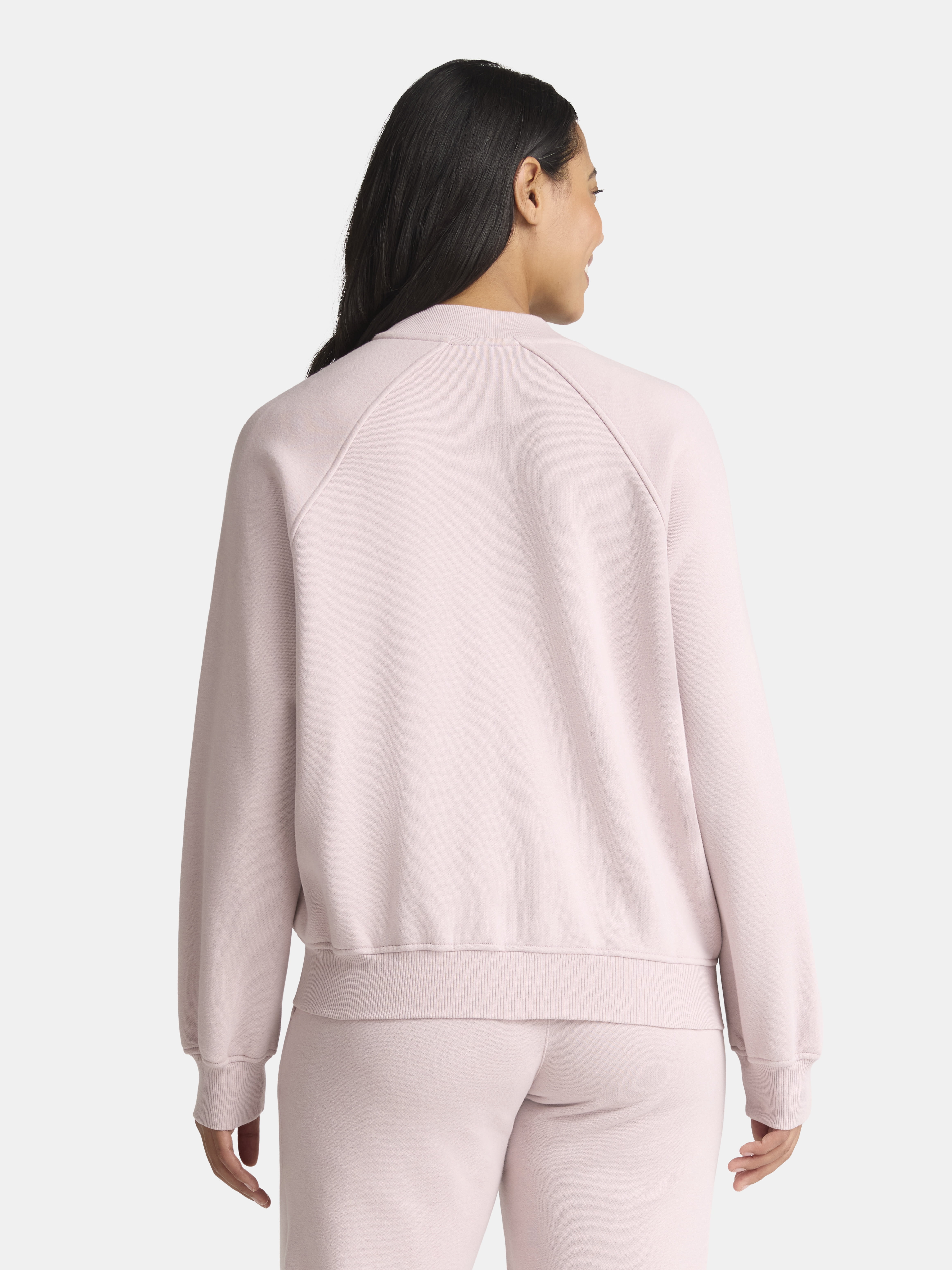 Athletic Works Women's Zip Front Fleece Bomber Jacket, Sizes XS-XXXL