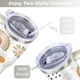 thumbnail image 5 of Rainbow Cartoon 40 Oz Tumbler with Handle Lid and Straw, Stainless Steel Double Walled Vacuum Insulated Cup, Cute Anniversary Wedding Birthday Gifts Tumbler for Women Men Friends Outdoor Indoor, 5 of 7