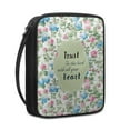 thumbnail image 2 of ZUXONGSY Flower Print Bible Case for Women Trust In The Lord Sturdy Bible Cover Functional Bible Bag Bible Protective with Handle Stylish Bible Tote, 2 of 6