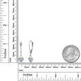 thumbnail image 3 of Gem Stone King 925 Sterling Silver White Zirconia Drop Dangle Leverback Earrings for Women (1.48 Cttw, Gemstone, Heart Shape 6MM), 3 of 4