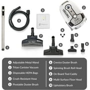 Prolux Tritan Canister Vacuum HEPA Sealed Hard Floor with Powerful 12 Amp Motor