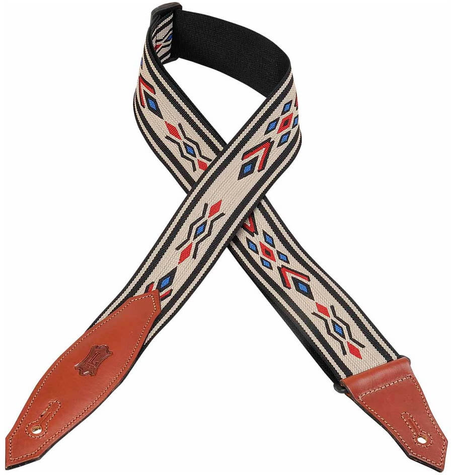 Red Levy/'s MSSN80-RED 2/" Polypropylene Jacquard Weave Guitar//Bass Strap