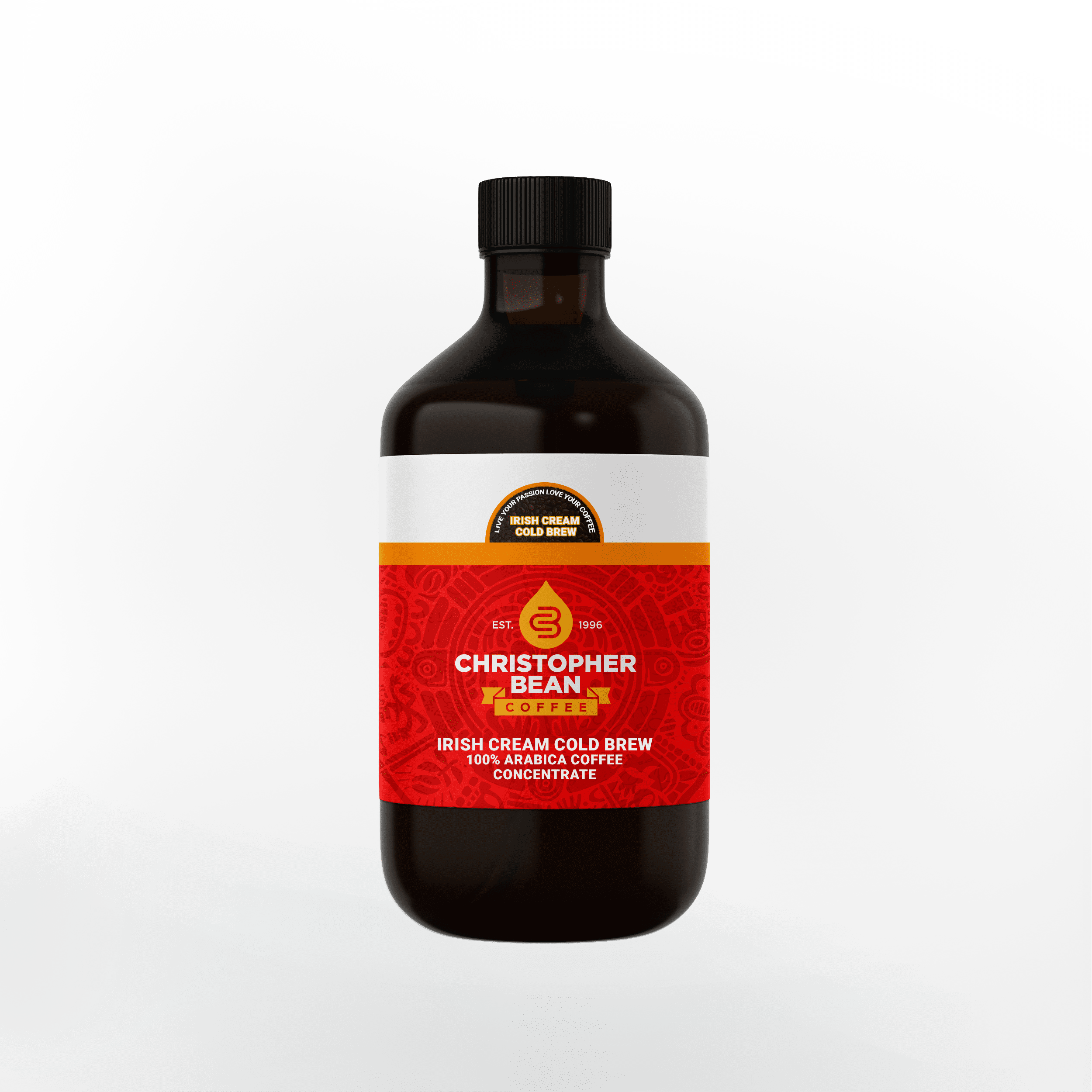 Irish Cream Cold Brew, Iced Coffee, Hot Coffee Christopher Bean Liquid Java (16 Ounce Bottle) Makes 48-62 Cups