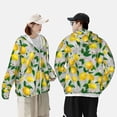 thumbnail image 4 of Kdxio Lemon1 Print Women Men Sun Protection UPF 50+ Jackets Zip Up Long Sleeve Hoodie Hiking Lightweight with Pockets, 4 of 7