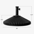 thumbnail image 5 of Abba Patio Umbrella Base, Round Sunburst Market Umbrella Stand, 50.7 lbs Capacity, Black, 5 of 6
